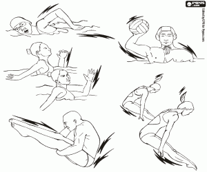 kolorowanka Basen olimpijski Sport