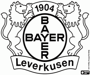 kolorowanka Bayer Leverkusen odznaka