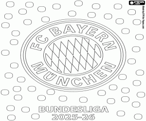 kolorowanka Bayern, mistrz Bundesligi 2025-2026