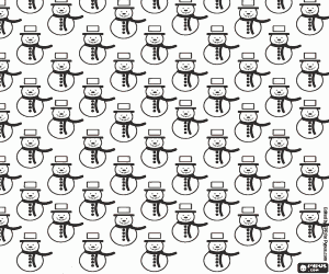 kolorowanka Bałwanki, tło Boże Narodzenie