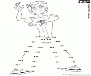 kolorowanka Ben 10 Omniverse, kropka-kropka