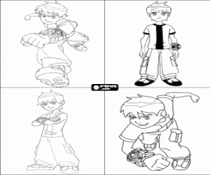 kolorowanka Ben 10 urodziny zaproszenia