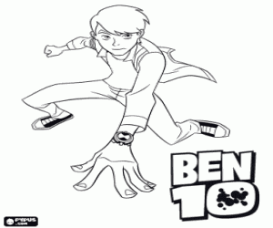 kolorowanka Ben Tennyson, bohaterem Ben 10