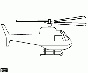 kolorowanka Biały helikopter do dekorowania