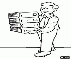 kolorowanka Bibliotekarz z książki