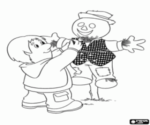 kolorowanka Bill Thompson i strach na wróble