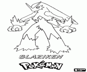 kolorowanka Blaziken, Pokemon