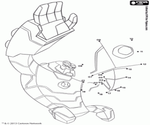 kolorowanka Bloox, Ben 10 Omniverse, przez punkty