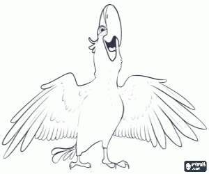 kolorowanka Blu filmu Rio Ara