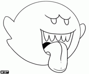 kolorowanka Boo, Super Mario Bros