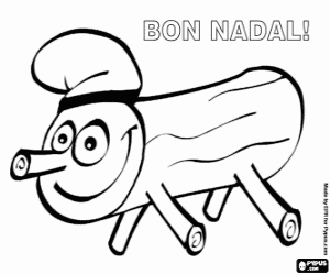 kolorowanka Boże Narodzenie kawałki drewna, kataloński