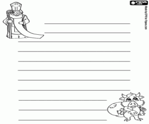 kolorowanka Boże Narodzenie list z święty Mikołaj