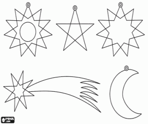 kolorowanka Boże Narodzenie ozdoby do powieszenia