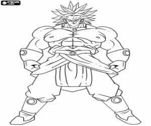kolorowanka Broly, Super Saiyajin, DragonBall
