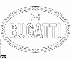 kolorowanka Bugatti logo