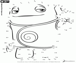 kolorowanka Buw Och, kropka-kropka