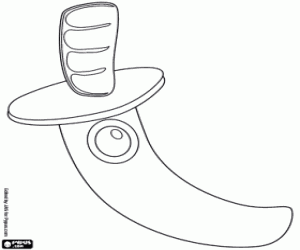 kolorowanka Bułat, orientalne broń