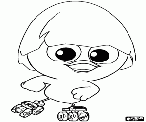 kolorowanka Calimero z wrotek