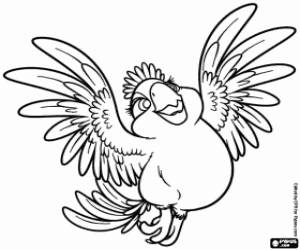 kolorowanka Carla, najstarsza córka Blu i Jewel