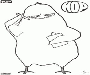 kolorowanka Carlos kurczak z papieru i Ołówek