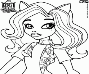 kolorowanka Catrine DeMew, MonsterHigh student