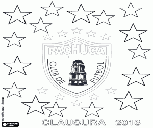 kolorowanka CF Pachuca, mistrz Clausura 2016