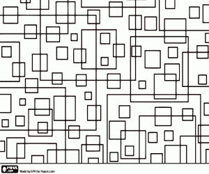 kolorowanka Chaotyczne szablon z kwadratów