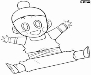 kolorowanka Chaozu, postać z Dragon Ball