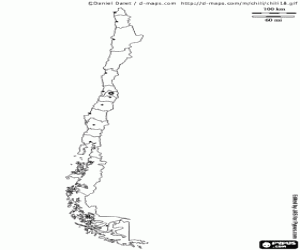 kolorowanka Chile mapa