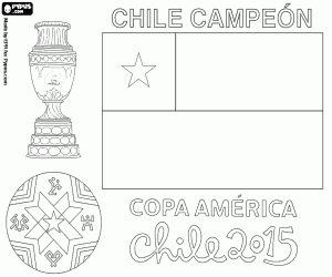 kolorowanka Chile, mistrz Copa America 2015