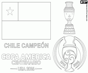 kolorowanka Chile, mistrz Copa America 2016