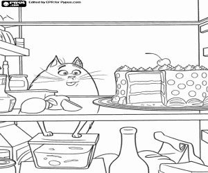 kolorowanka Chloe z lodówką, otwarte