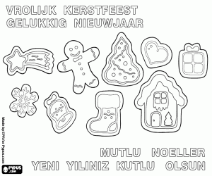 kolorowanka Ciasteczka świąteczne w NL i TR