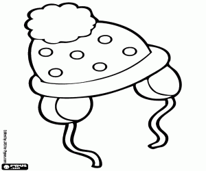 kolorowanka Ciepła czapka dla dziecka