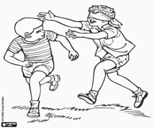 kolorowanka Ciuciubabka, tradycyjne gry