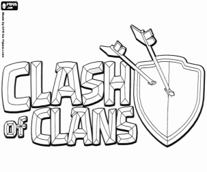 kolorowanka Clash of Clans logo