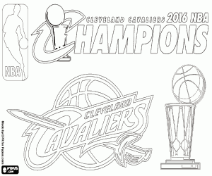 kolorowanka Cleveland Cavaliers Mistrzowie NBA 2016