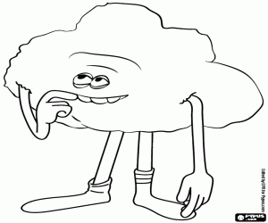 kolorowanka Cloud Guy, postać z Trolle