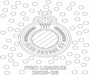 kolorowanka Club Brugge, mistrz 2025-2026