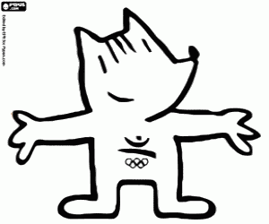 kolorowanka Cobi, maskotka z Barcelony 1992