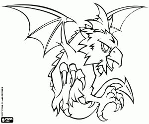 kolorowanka Cockatrice, stworzenia mityczne