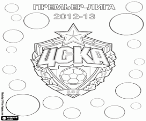 kolorowanka CSKA Moskwa, mistrz 2012-2013