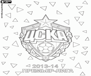 kolorowanka CSKA Moskwa, mistrz 2013-2014