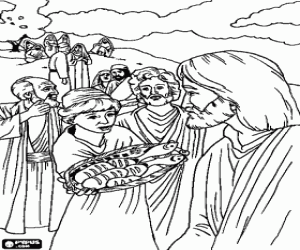 kolorowanka Cud chleba i ryby