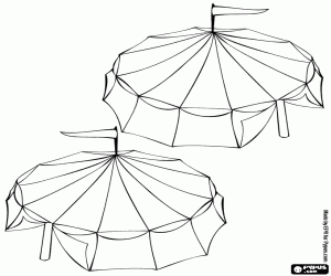 kolorowanka Cyrk widać z zewnątrz