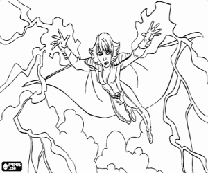 kolorowanka Czarna pantera, X-Men bohaterka