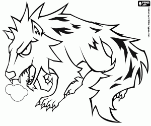 kolorowanka Czarny pies, spectre