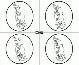 kolorowanka Cztery lata, urodziny