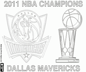 kolorowanka Dallas Mavericks 2011 Mistrzowie NBA