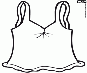 kolorowanka Damski koszulka bez rękawów